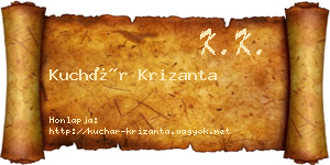 Kuchár Krizanta névjegykártya